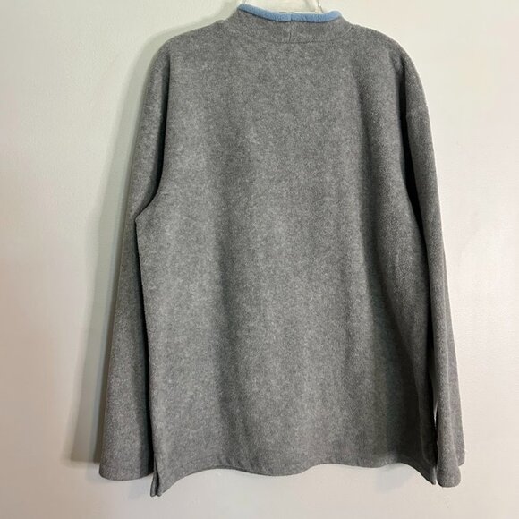 VNTG C&B Sport Woman M Mock Neck Fleece Top Snowmen Appliqué Cottagecore Grandma - Picture 4 of 4